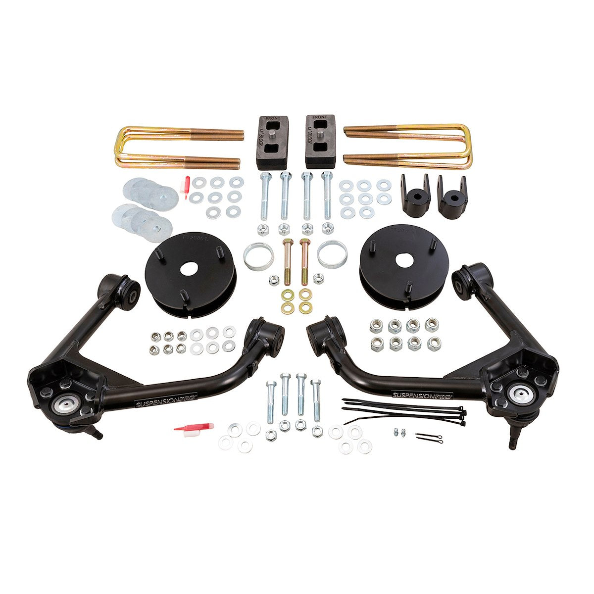 Suspension Pro Lift Kit Suspension, 3 in Front Lift, 1-1/2 in Rear Lift, Black Components - G30SL1