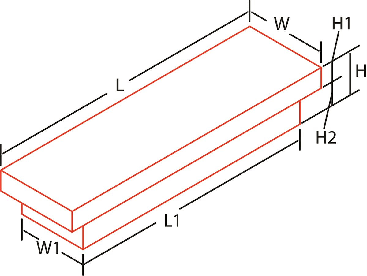 Dee Zee Tool Box, Red Label, Aluminum, 20 in Length x 69-3/4 in Width x 13.2 in Height - DZ8170