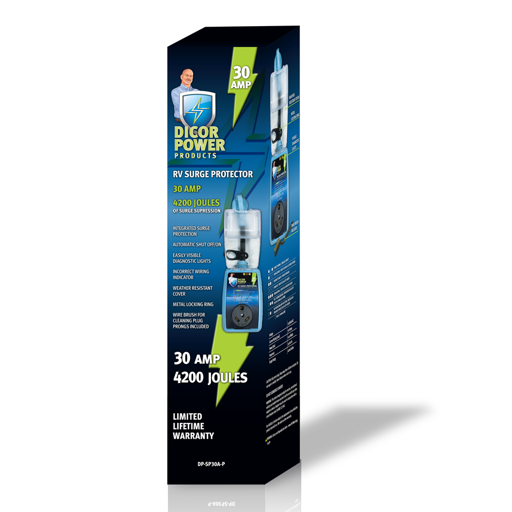 Dicor Corp. Surge Protector, 30 amp, Up To 4200 Joules - DP-SP30A-P