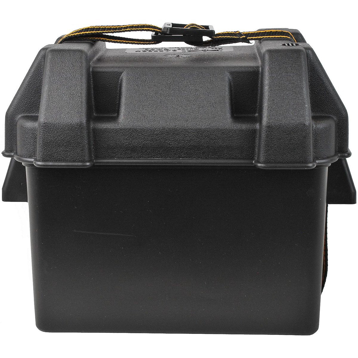Attwood Marine Battery Box, For Use With U1 Series Batteries, Black, With 40 in Length Battery Hold-Down Strap - 9082-1