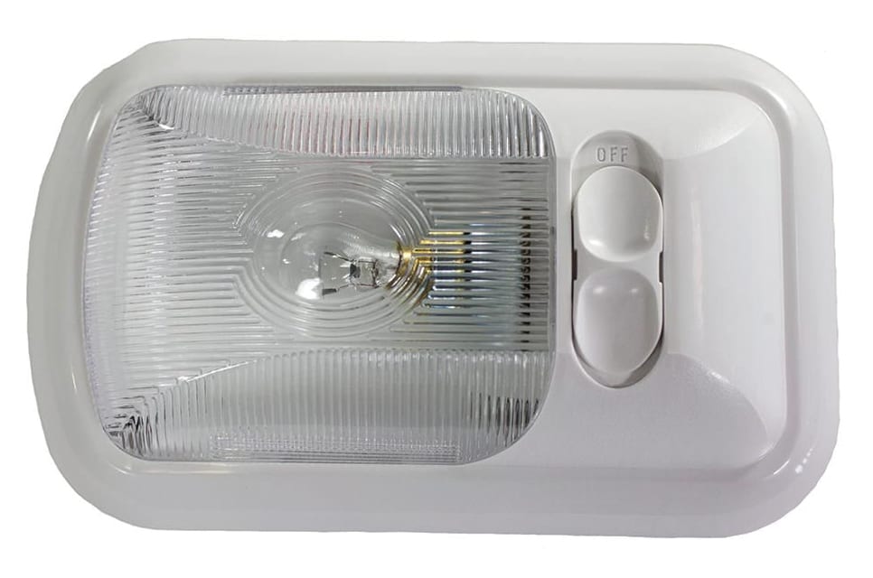 Valterra Dome Light - LED, 3500K 215LUM Warm/Soft LED, White Base, With 2-Way Switch - DG724051VP