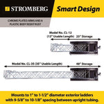 Stromberg Carlson Clothes Line, 35 in Of Line Space, Chrome Plated, Supports 10 lb Per Arm And 60 lb Maximum Load - CL-35