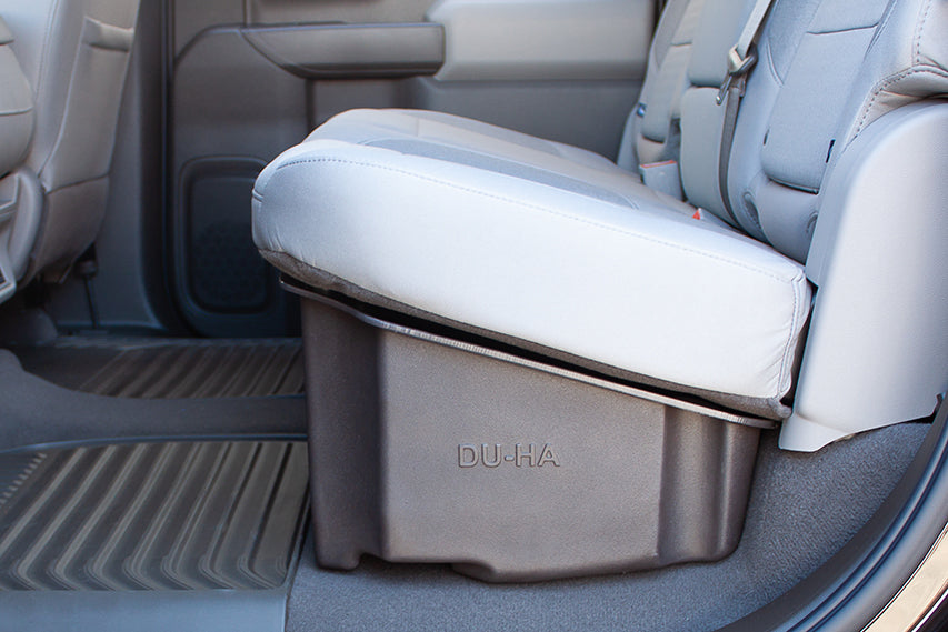 Du-Ha Under Seat Storage Unit, 2 Compartments, 19-1/4 in Length x 55-1/4 in Width x 9-1/4 in Height, Black - 10400