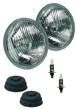 HELLA Headlight Conversion Kit, Replaces Sealed Beam Head Light, 5.75 in Round, H4 Bulb - 002850871
