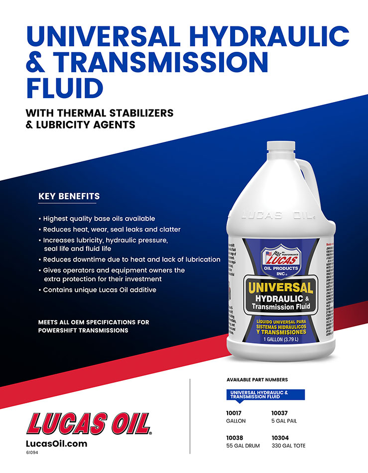 Lucas Oil Hydraulic Fluid, 1 gal Jug - 10017