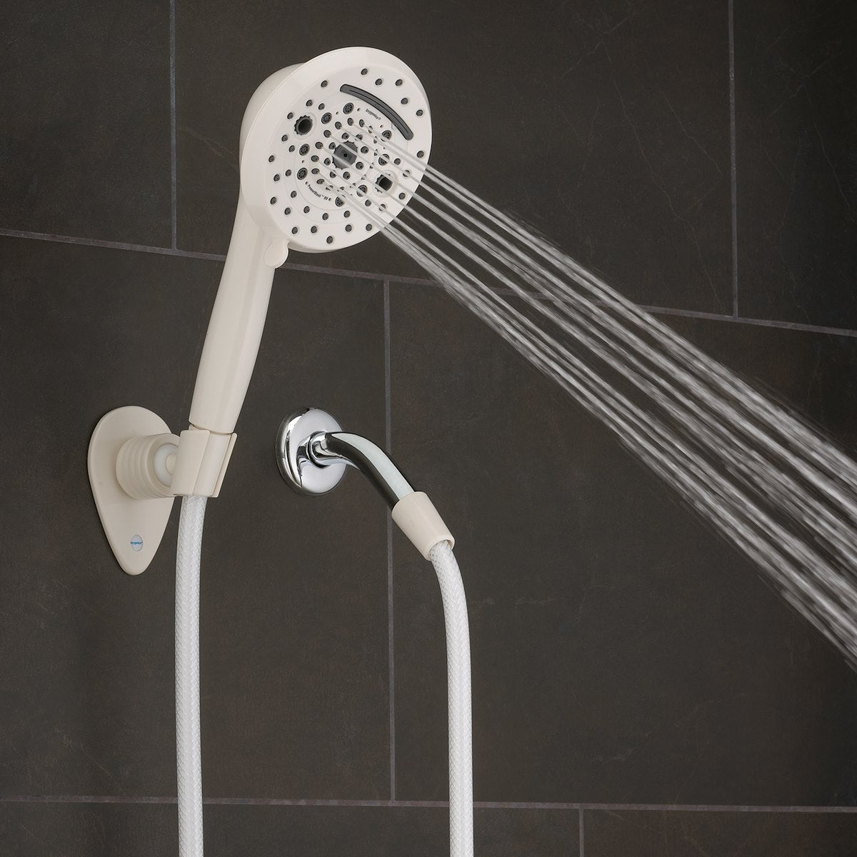 Oxygenics/ ETL Shower Head, Hand Held With 72 in Hose, With 10 Function Spray Settings, 5 in Outer Diameter - 51799