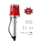 MSD Ignition Distributor, For Use With Chevy V8 Engines, Red Cap With HEI/Male Posts - 85551