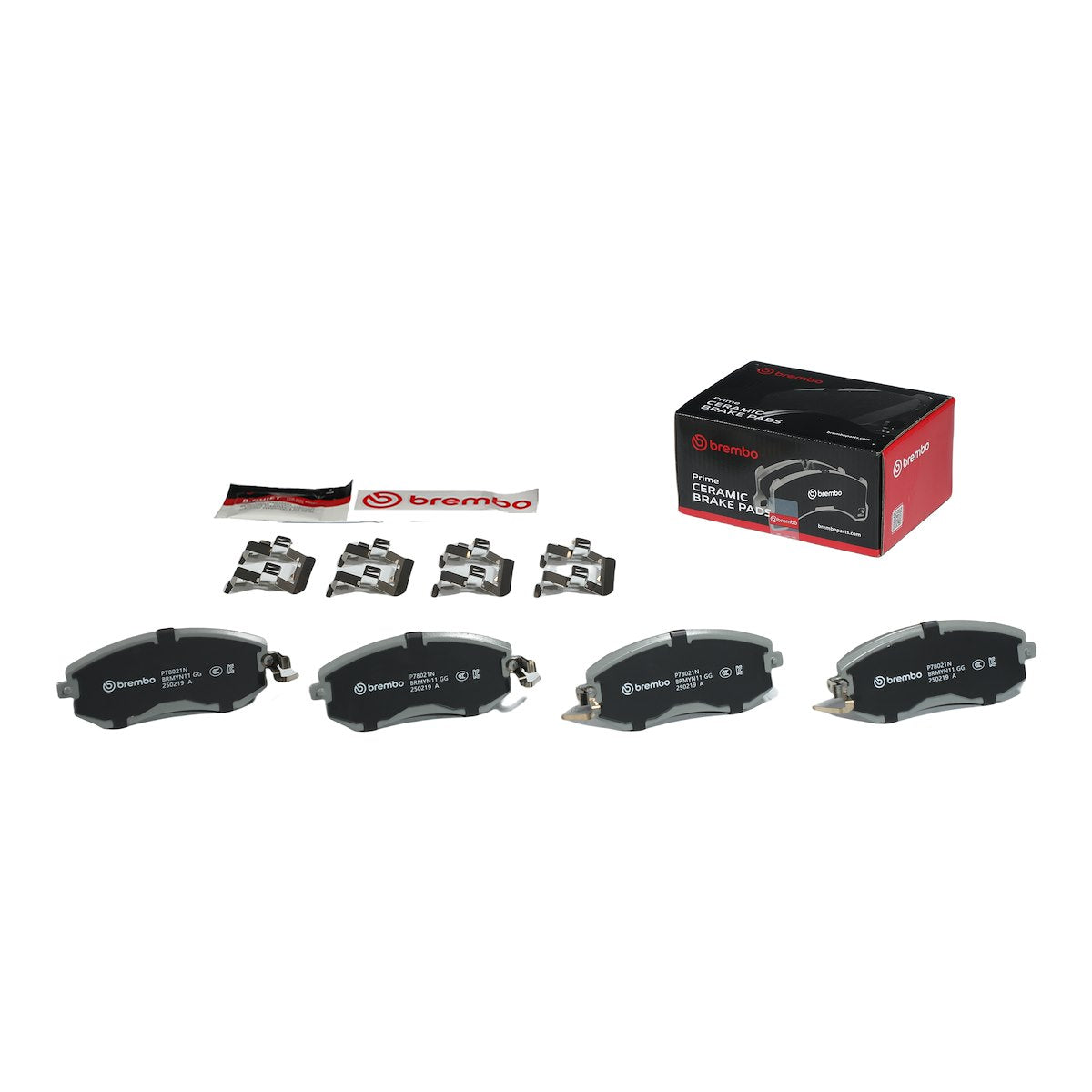 Brembo Brake Pad, FMSI Number D1539-7880, Ceramic, Set Of 4 - P78021N