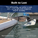 Lewmar Anchor, Holds Up To 42 ft Length Boat, 22 lb, 27-3/8 in Length x 12-1/8 in Width - 0057410