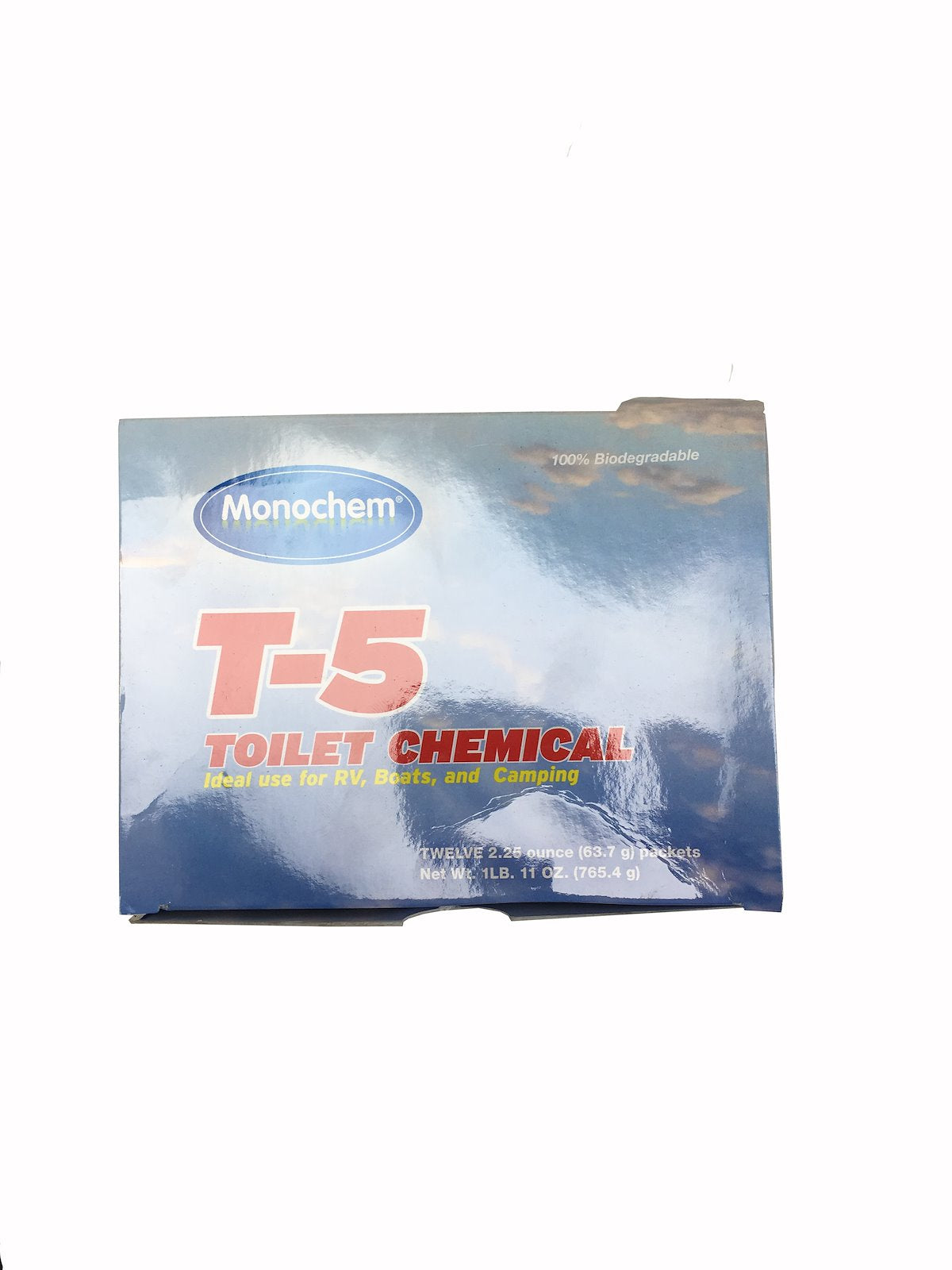 Valterra Waste Holding Tank Treatment, Monochem  T-5, 2.25 oz Powder Foil Packets, 12 Treatments Per Box - VM30752