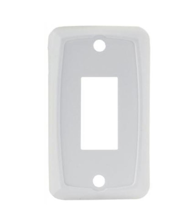 JR Products Multi Purpose Switch Faceplate, 1.125 in x 0.550 in (Switch Cutout), 2.750 in x 1.625 in (Outside Dimension), White - 12845