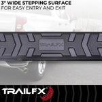 TrailFX Nerf Bar, TrailFX A4 Series, 4-1/2 in Hexagonal Straight, Titanium Black - AL4009B