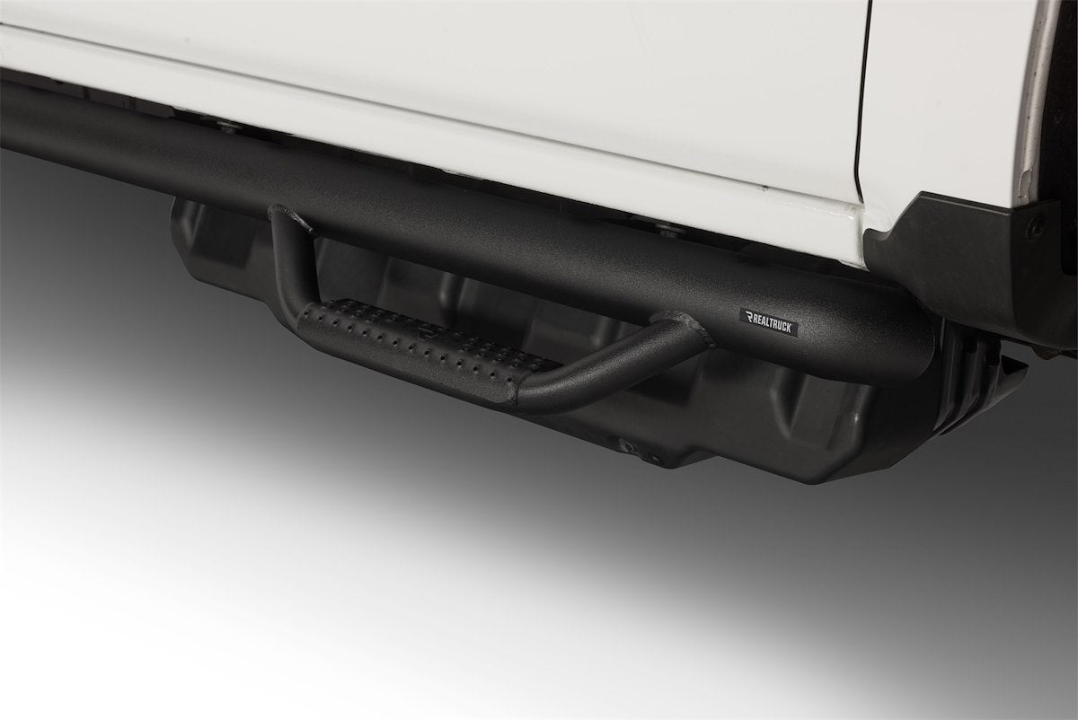 N-Fab Nerf Bar, 3 in Round Bent, Black Matte Textured Powder Coated, Steel - C1980CC-TX