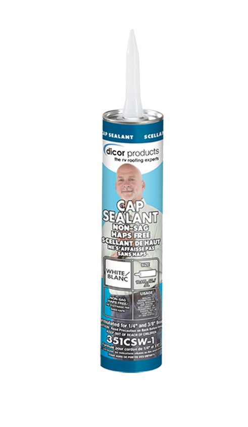 Dicor Corp. Roof Sealant, 10.3 oz Tube, White - 351CSW-1