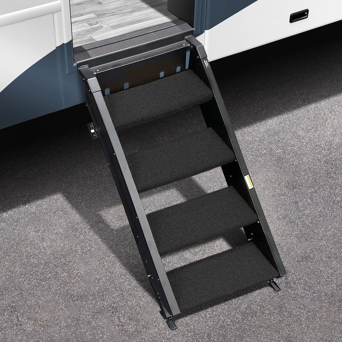 Prestofit Entry Step Rug, Fits MORryde Gen 2 StepAbove 4 Step, 19-1/2 in Width, Obsidian Black, Set of 4 - 2-0530