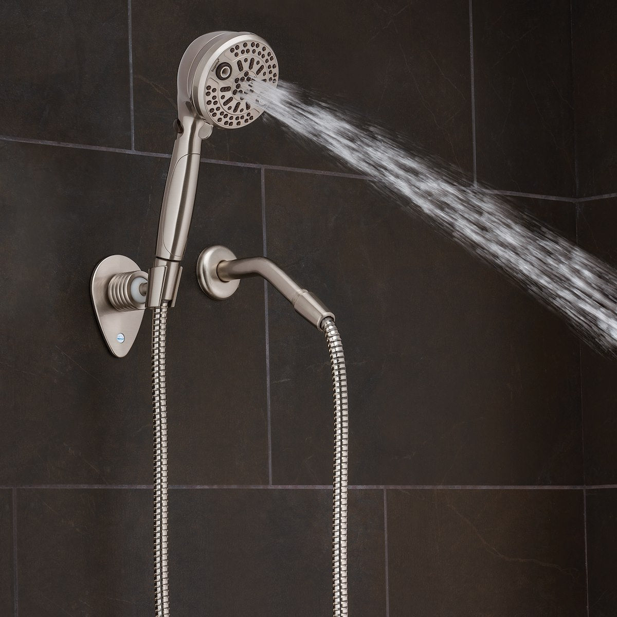 Oxygenics/ ETL Shower Head, Hand Held With 72 in Hose, With 5 Function Spray Settings, 3-3/4 in Outer Diameter - 87464