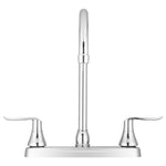 Dura Faucet Faucet, 12 in J-Spout, Chrome Polished/Plastic Body/Brass Spout, 2 Hole Application - DF-PK330HLH-CP