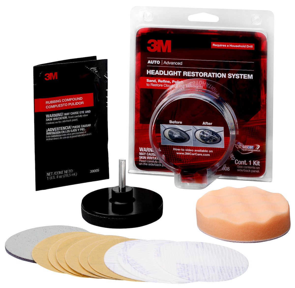 3M Headlight Restoration Kit - 39008