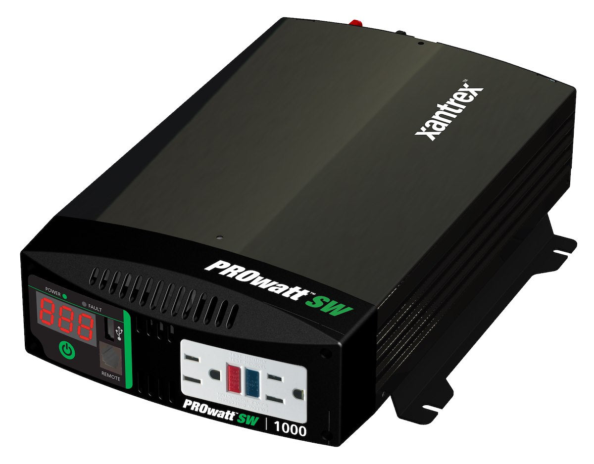 Xantrex Power Inverter, Inverts 12 V DC To 120 V AC, 1800 Watts Output/3000 Watts Surge, 90 Percent Efficiency - 806-1220