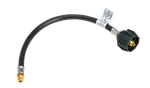Suburban Mfg Propane Hose, 1/4 in Inside Diameter Pigtail Connector, Type 1 ACME Nut x 1/4 in Inverted Male Flare Connector, 15 in Length - 523007