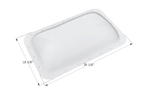 Icon Skylight, 5-1/2 in High Bubble Type Dome, For 27 in Length x 15-3/4 in Width Opening, 30-1/8 in Length x 18-5/8 in Width Flange - 12156