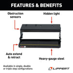 Lippert Entry Step, 25-1/4 in Width x 8-1/2 in Depth, With 5 in Rise, Up To 300 lb Weight Capacity - 371136