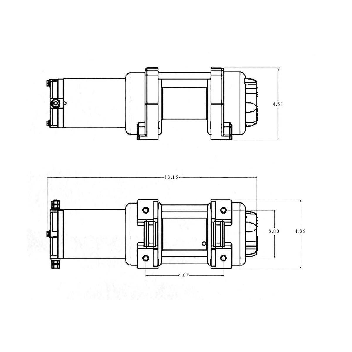 Superwinch Winch, LT Series, 12 V Electric, 4000 lb Line Pull Capacity - 1140220