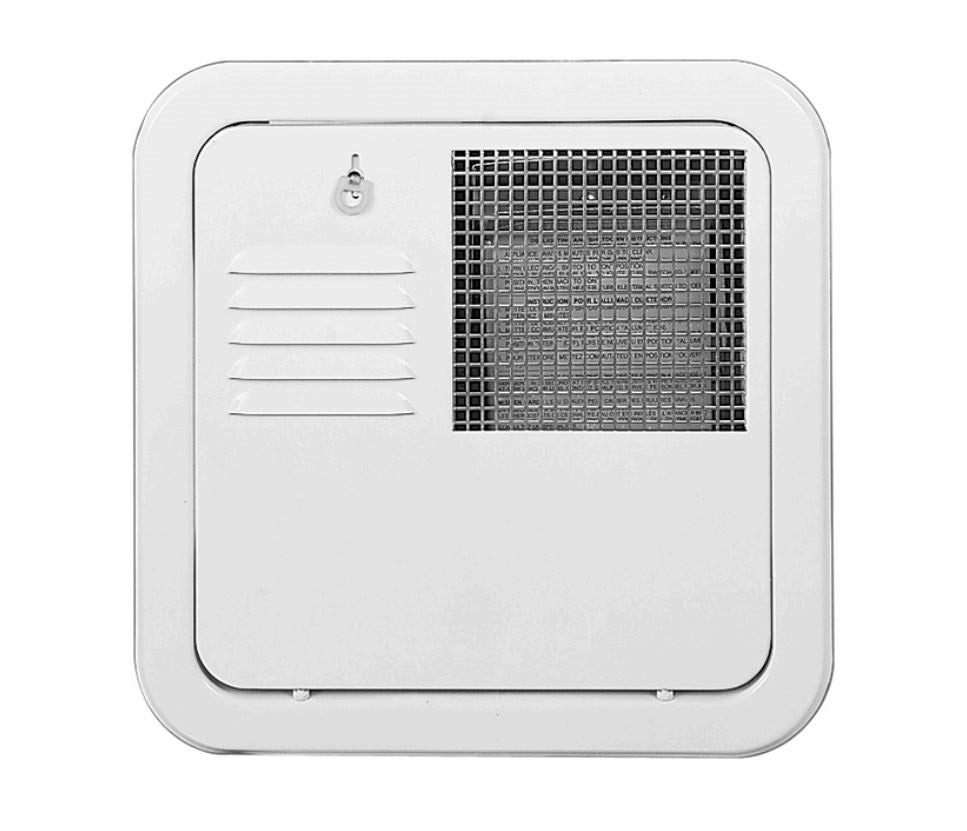 Suburban Mfg Water Heater Access Door, For Suburban 10/12/16 gal Water Heater, Polar White, Galvanized Steel - 6259APW