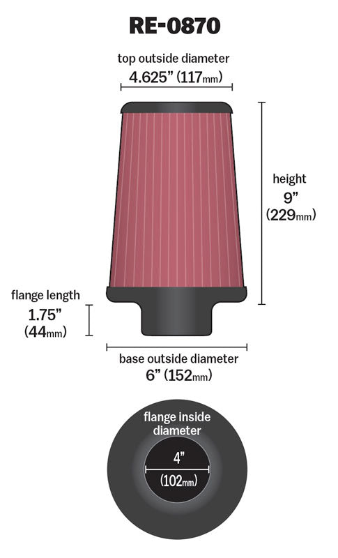 K&N Air Filter Elements RE-0870 product image 5