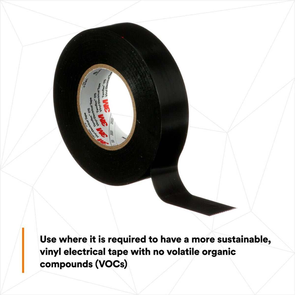 3M Electrical Tape, 3/4 in Width x 60 ft Length, 7 Mil Thick, Black - 92618