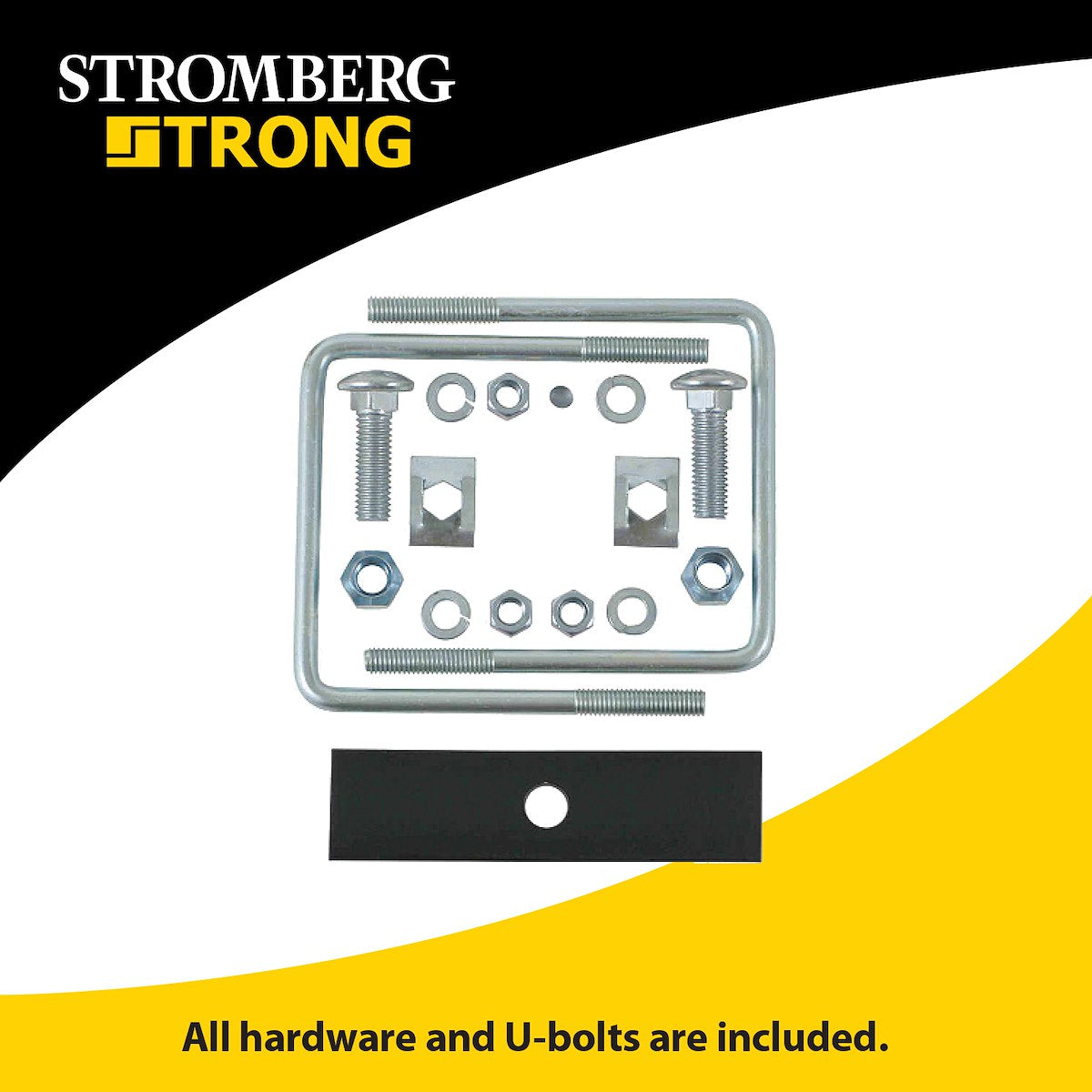 Stromberg Carlson Spare Tire Carrier, Fits Rear 4 in Square Bumper Mount, Black, Steel - TR-1