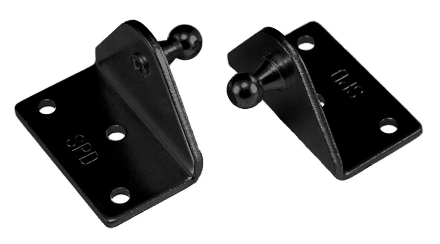 JR Products Multi Purpose Lift Support Bracket, Angled, 10 Millimeter Ball Stud, 3 Holes, Set Of 2 - BR-1060