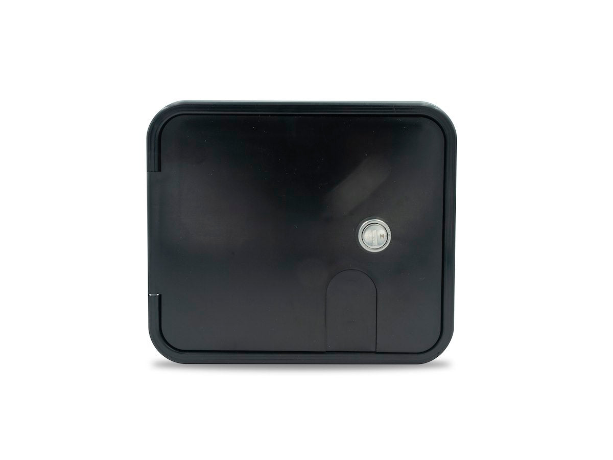 B&B Molders Access Door, 4-3/4 in Height x 5-7/8 in Width Cutout, 6-7/8 in Height x 7-5/8 in Width Overall, Black - 94255