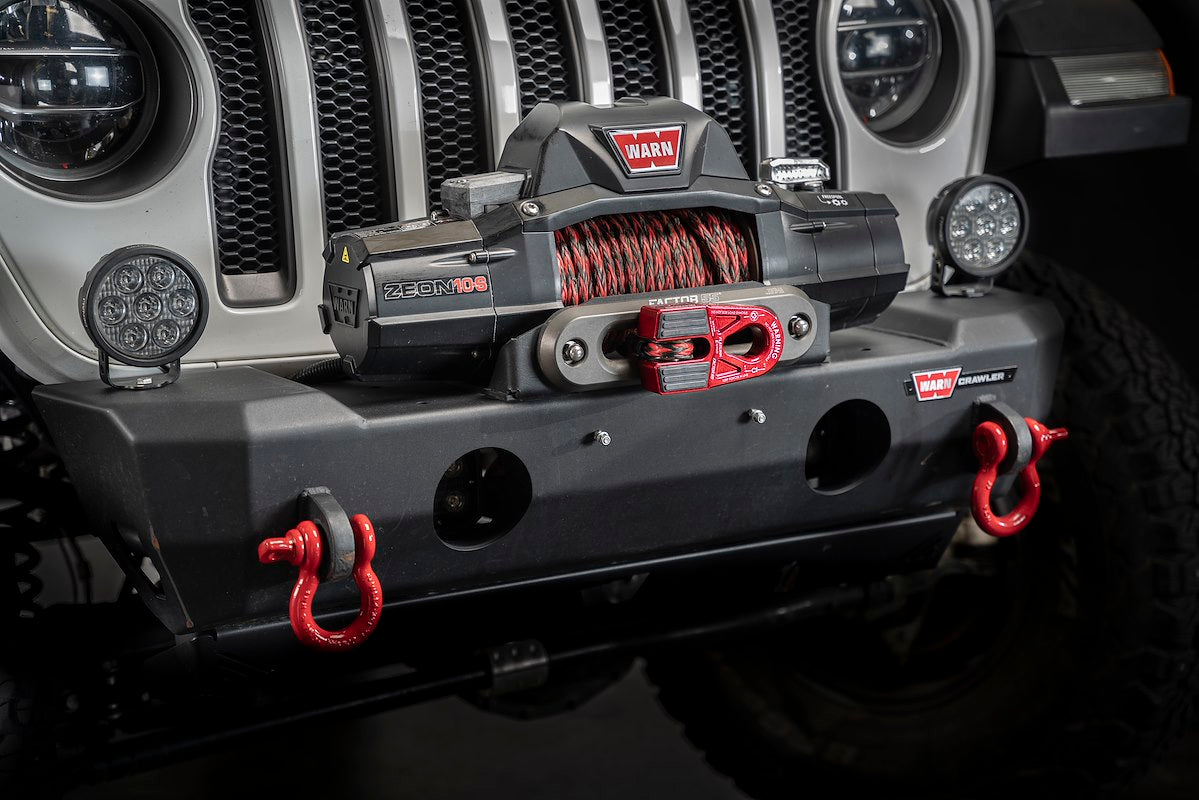 Factor 55 Winch Cable Shackle Mount, Fits 3/8 in Steel Cable/Synthetic Winch Rope, 16000 lb Load Capacity, Red - 00080-01