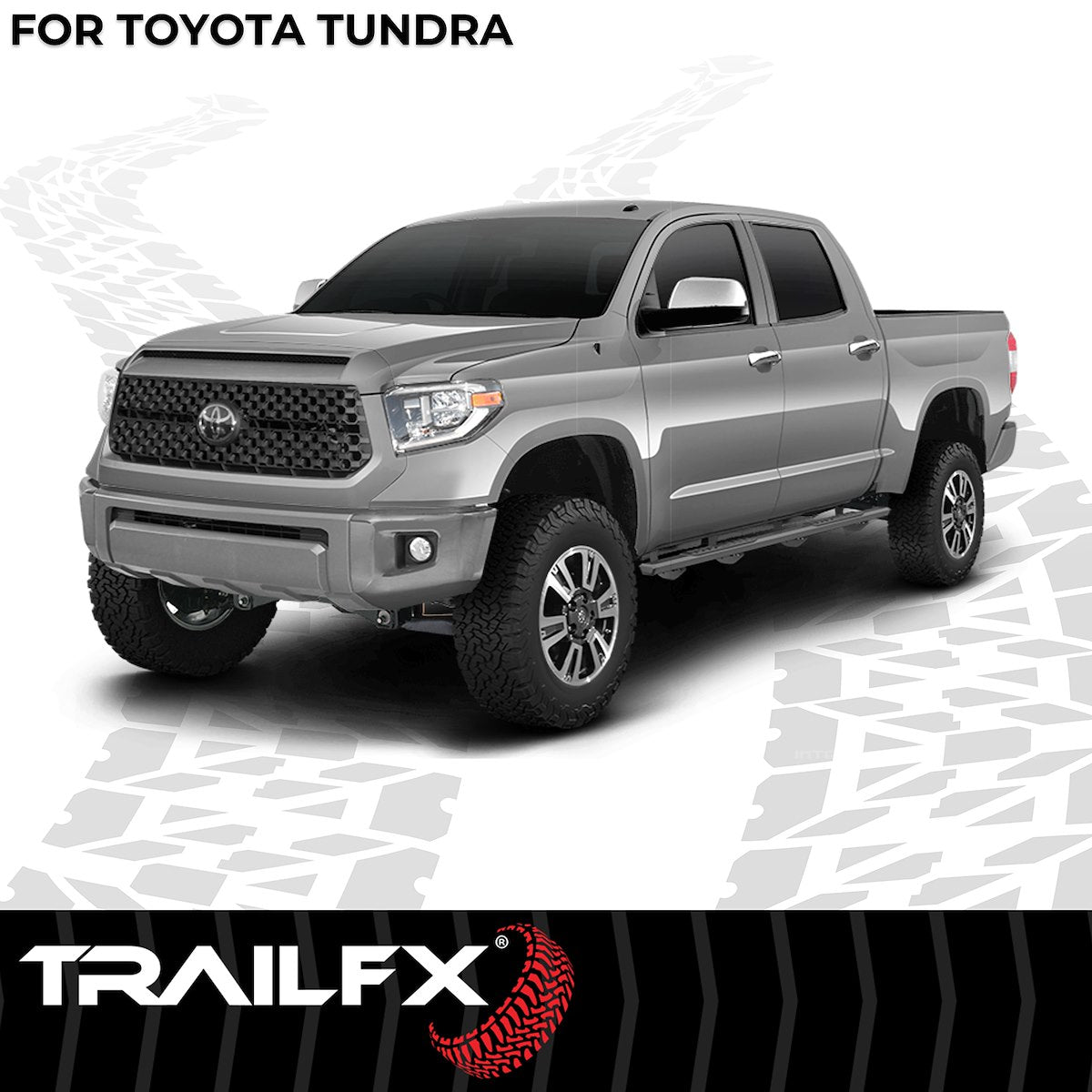 TrailFX Nerf Bar, TrailFX A4 Series, 4-1/2 in Hexagonal Straight, Titanium Black - AL4022B