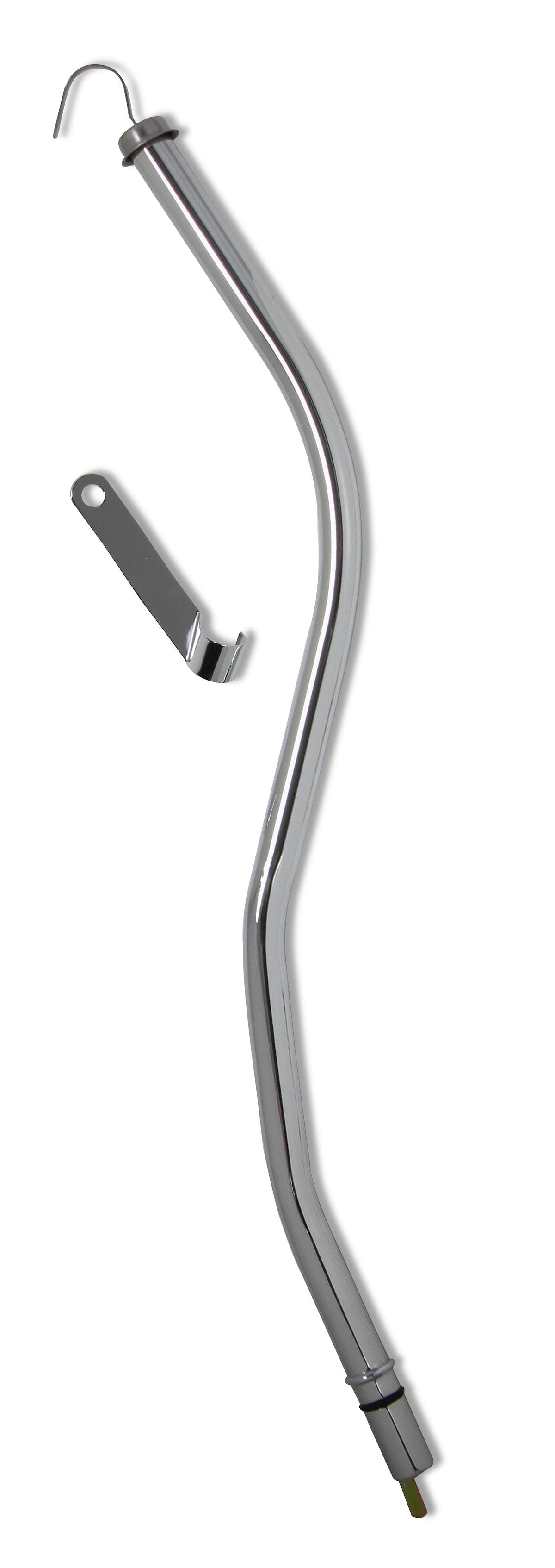 Mr. Gasket Auto Trans Dipstick, GM TH400, Chrome, With Mounting Tab/2 Piece Design - 9765-A