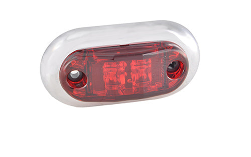 Grote Industries Clearance Light, LED, 2-5/8 in Length x 1 in Width x 11/16 in Height, Red Polycarbonate Lens - 45002-5