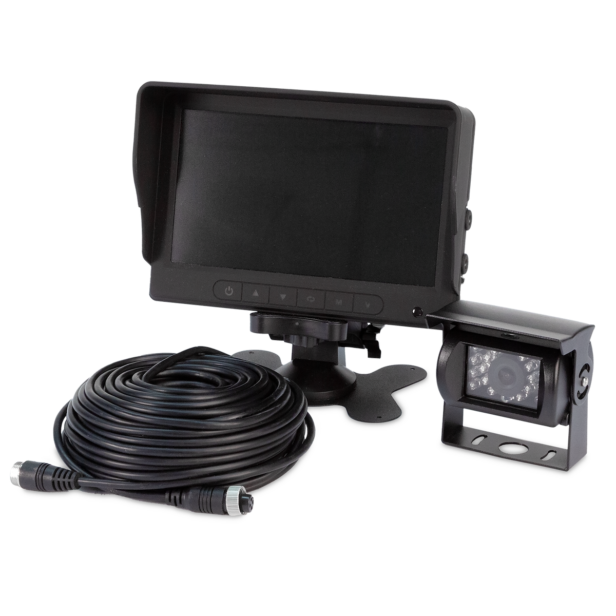 Ecco Electronic Backup Camera, 7 in LCD Color Monitor, 120 degree Viewing Angle, Black - K7000B