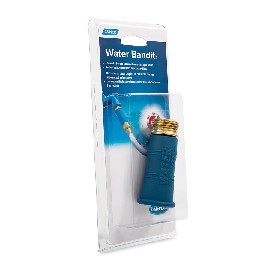 Camco Fresh Water Hose Connector, Plastic/Brass, Complies With CA and VT Regulations For Brass Content - 22484