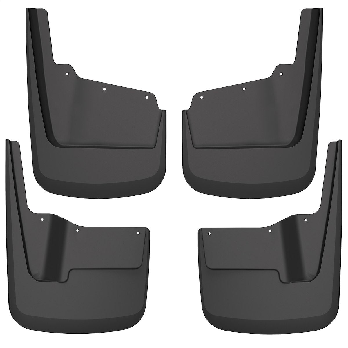 Husky Liners Mud Flap, Contoured, Black, With 2 x Spring Clip, Set Of 4 - 58296