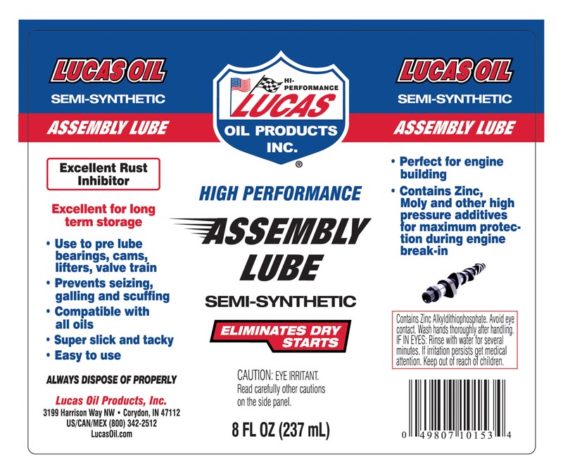 Lucas Oil Assembly Lube, 8 oz Bottle - 10153
