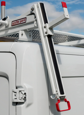 Weather Guard Ladder Rack, 1000 lb Capacity, 16 in Height, White - 210-3