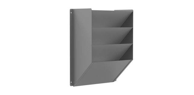 Holman File Bin, 12.25 in Width x 15.25 in Height, 4 Slots - 40270