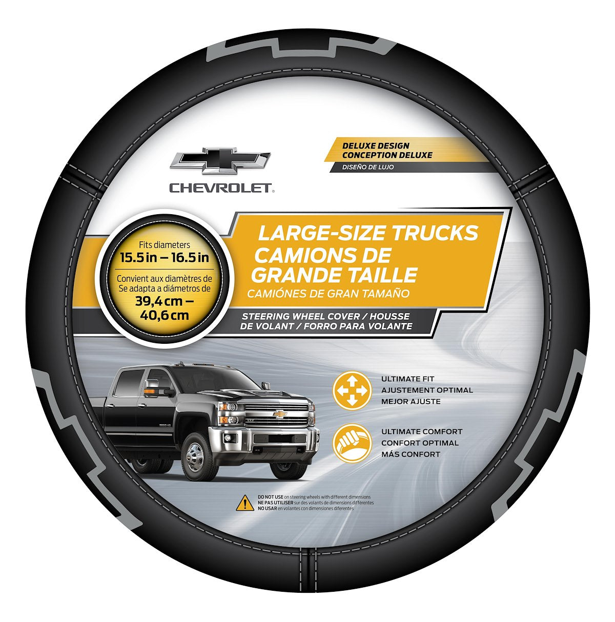 Plasticolor Steering Wheel Cover, For 15-1/2 To 16-1/2 in Wheels, Black - 006788R01
