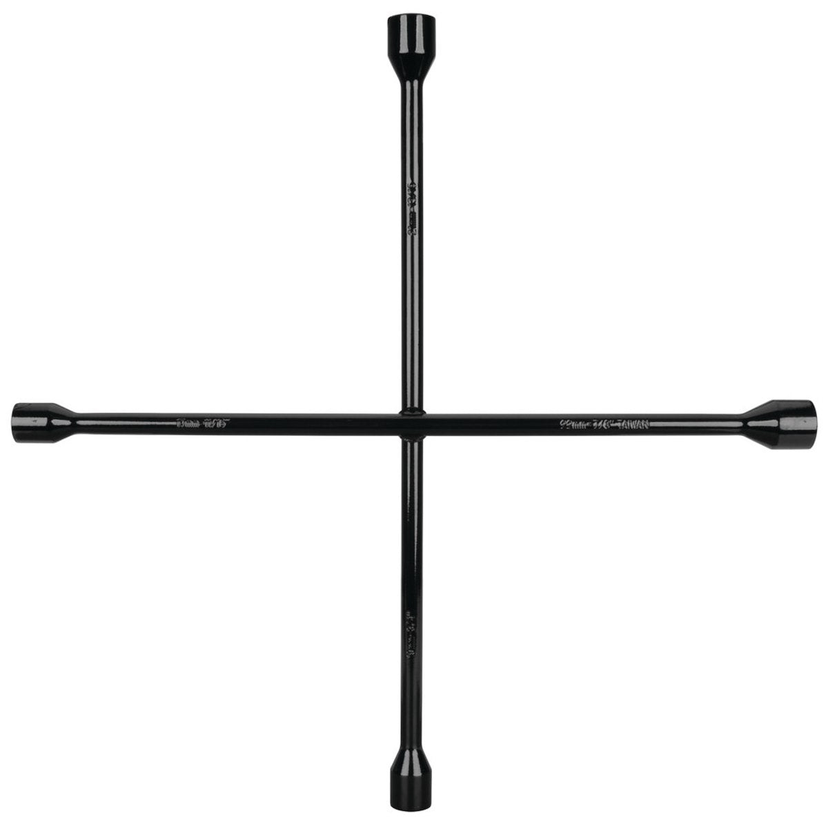 Performance Tool Lug Nut Wrench, 4 Way Wrench, Black, Steel - W1
