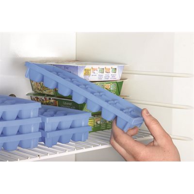 Camco Ice Cube Tray, 21 Mini Cubes, 9 in Length x 4 in Width x 1 in Depth, Set Of 2 - 44100