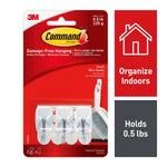 3M Multi Purpose Hook, White, Set of 3 - 17067ES