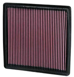 K&N Air Filter, Red, 10-3/4 in Length x 9-7/8 in Width x 1 in Height - 33-2385