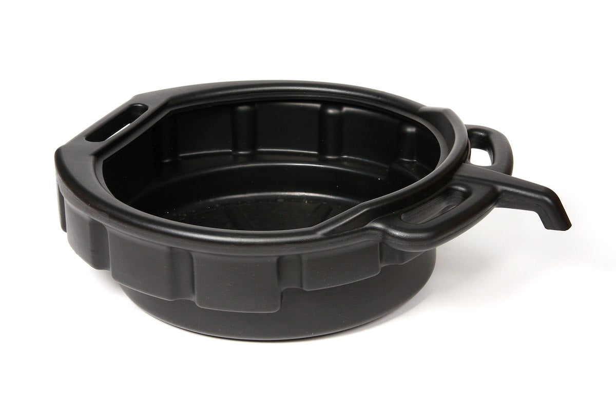 WirthCo Drain Pan, 4 gal Capacity, 17-3/4 in Top Inside Diameter x 1 in Spout Outside Diameter, 5-1/2 in Overall Height - 32953