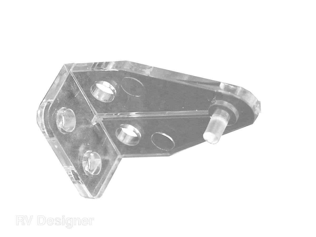 RV Designer Window Shade Mounting Hardware, Use With A300 Rail Ends, 3/8 in Apart Mounting Holes, Pack of 2 - A301